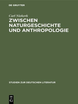 cover image of Zwischen Naturgeschichte und Anthropologie